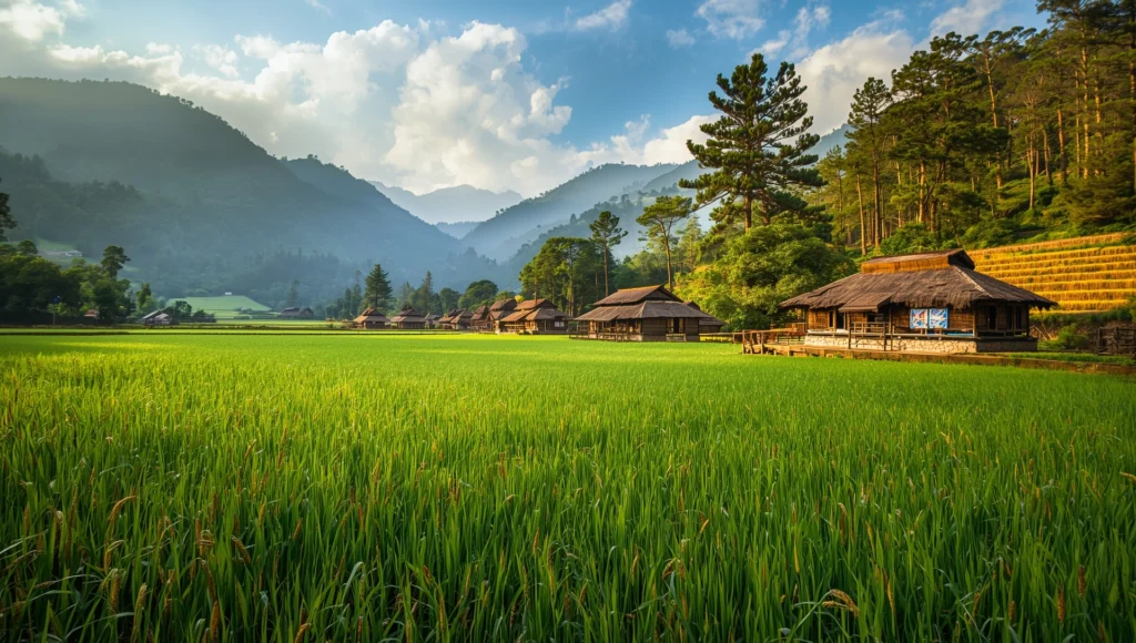 Top 10 Hidden Places in India You Must Visit in 2025 (Secret Travel Gems) 4 Ziro Valley Arunachal Pradesh scenic view of green fields and pine forests
